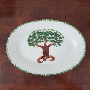 Limited Edition Hartstone Pottery Green Tree Platter